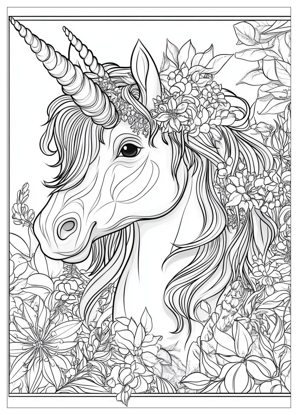 Einhorn Kopf Ausmalbilder 2