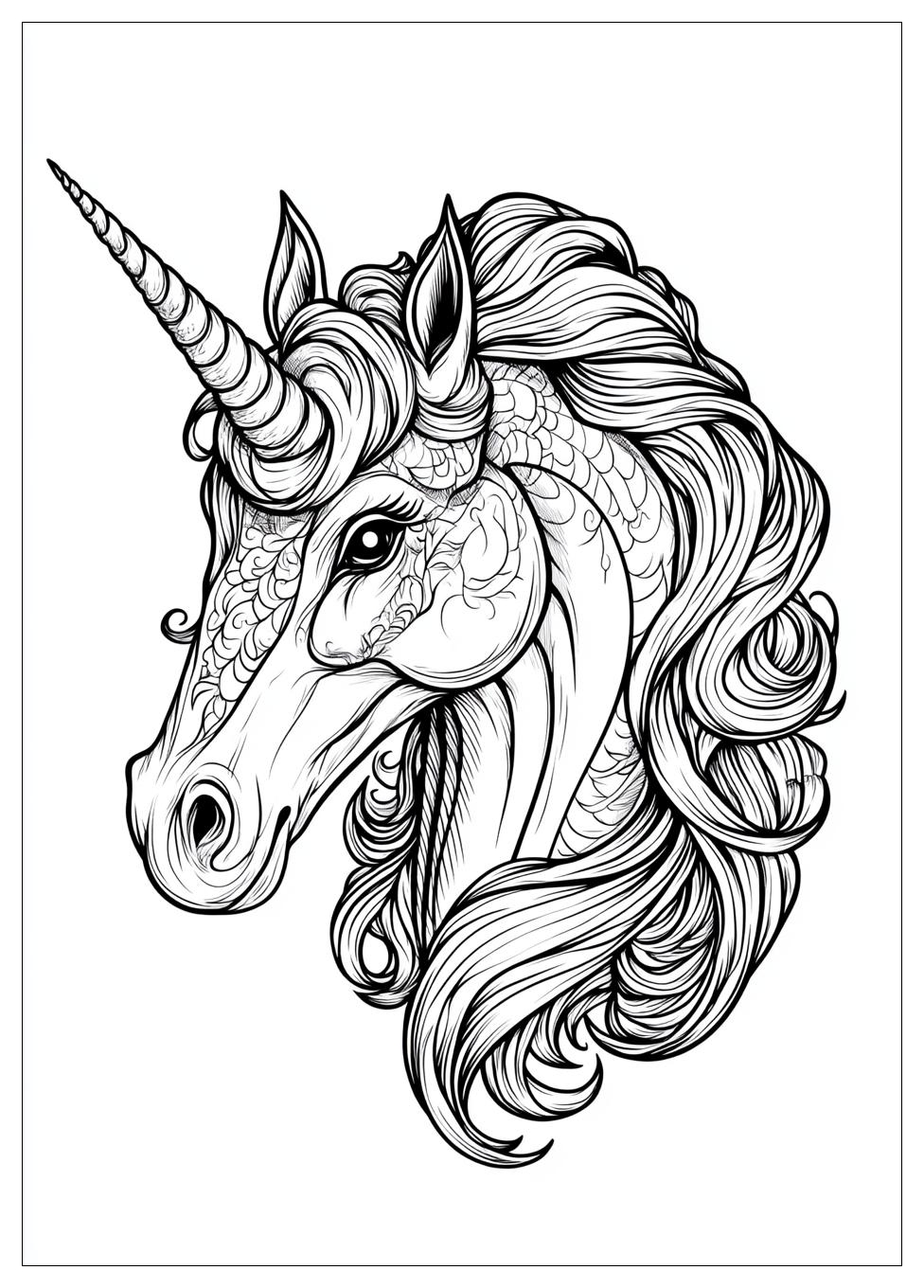 Einhorn Kopf Ausmalbilder 7