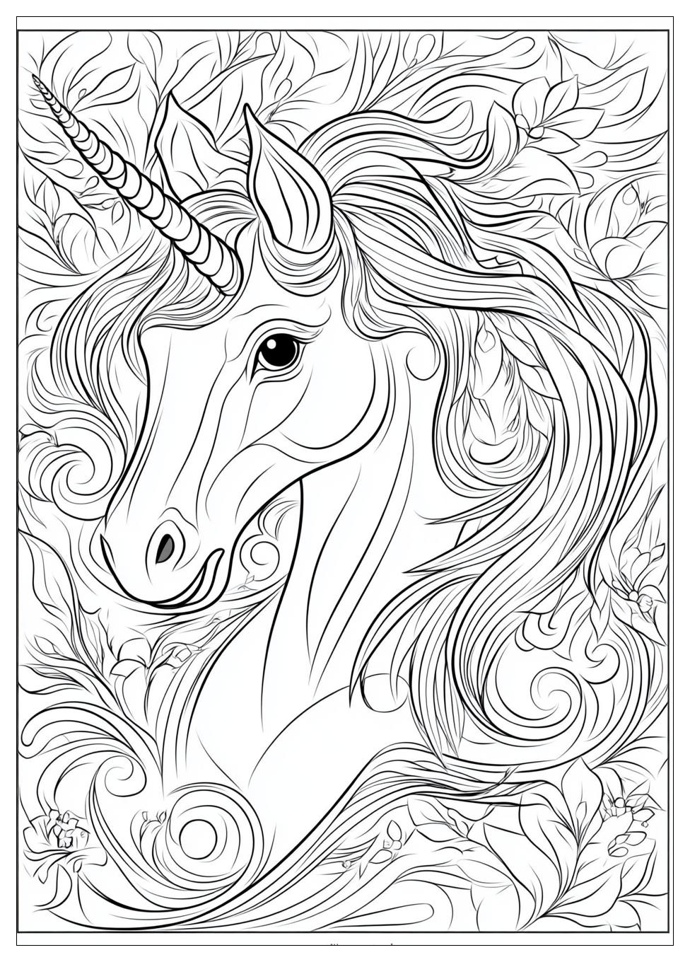 Einhorn Kopf Ausmalbilder 9