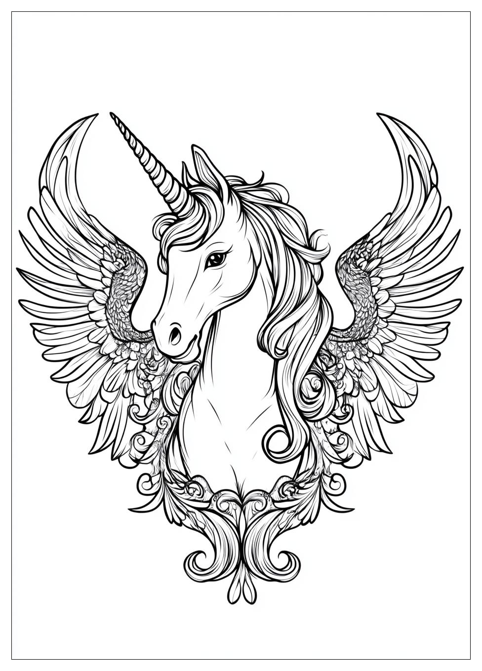 Einhorn Mit Flügeln Ausmalbilder 3