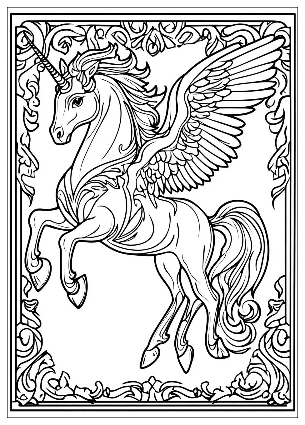 Einhorn Mit Flügeln Ausmalbilder 9