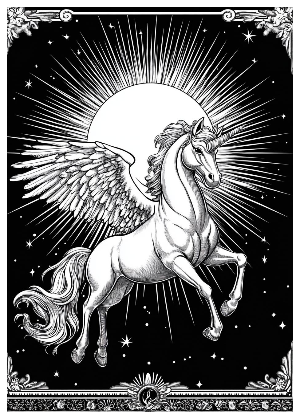 Einhorn Pegasus Ausmalbilder 10