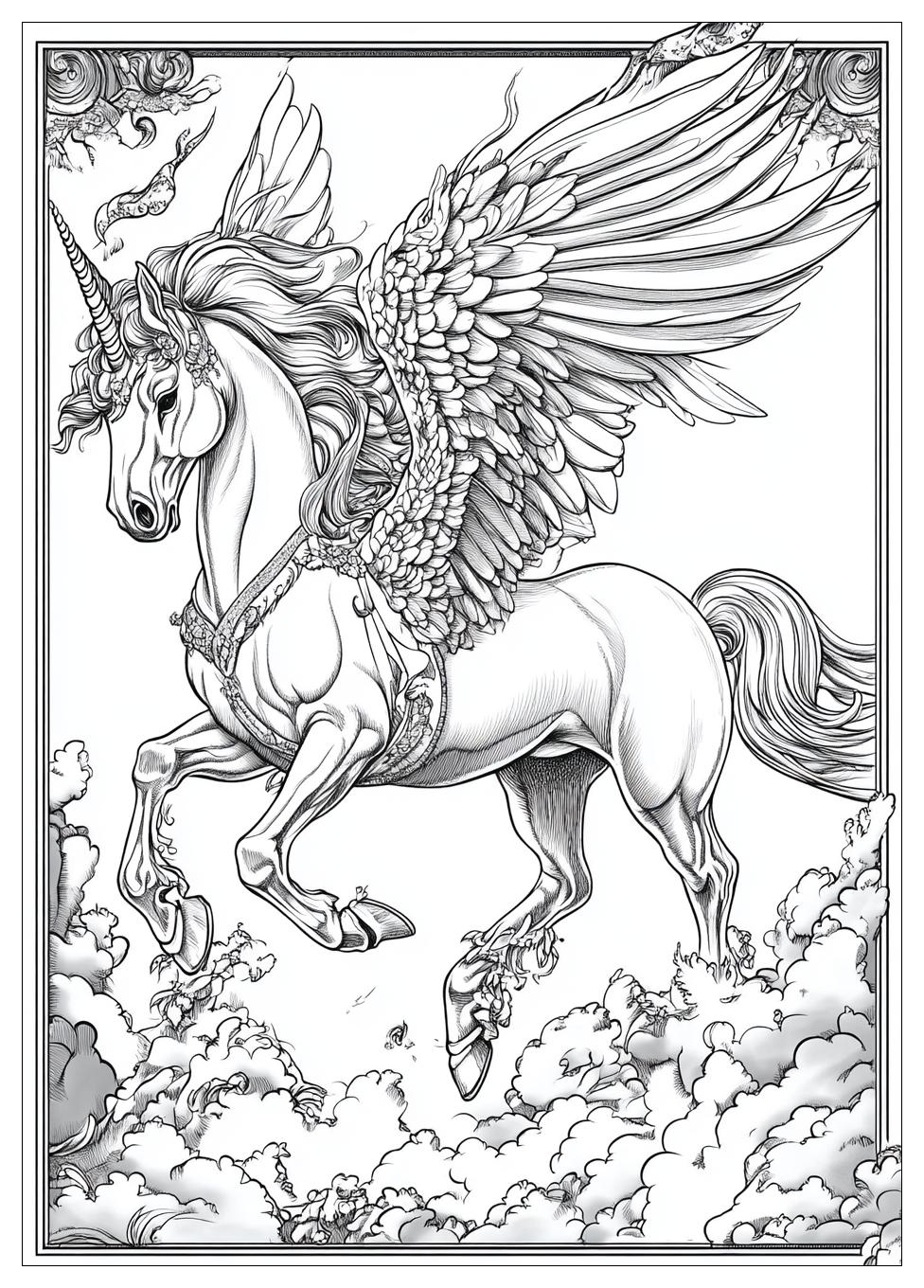 Einhorn Pegasus Ausmalbilder 2