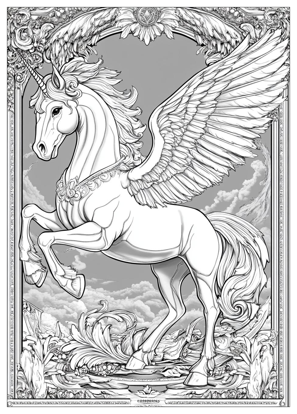 Einhorn Pegasus Ausmalbilder 3