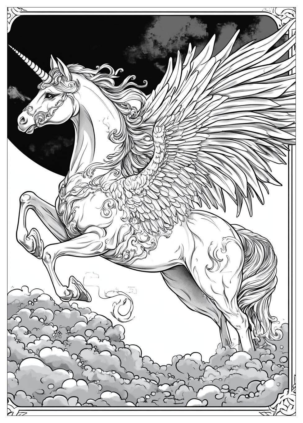 Einhorn Pegasus Ausmalbilder 4
