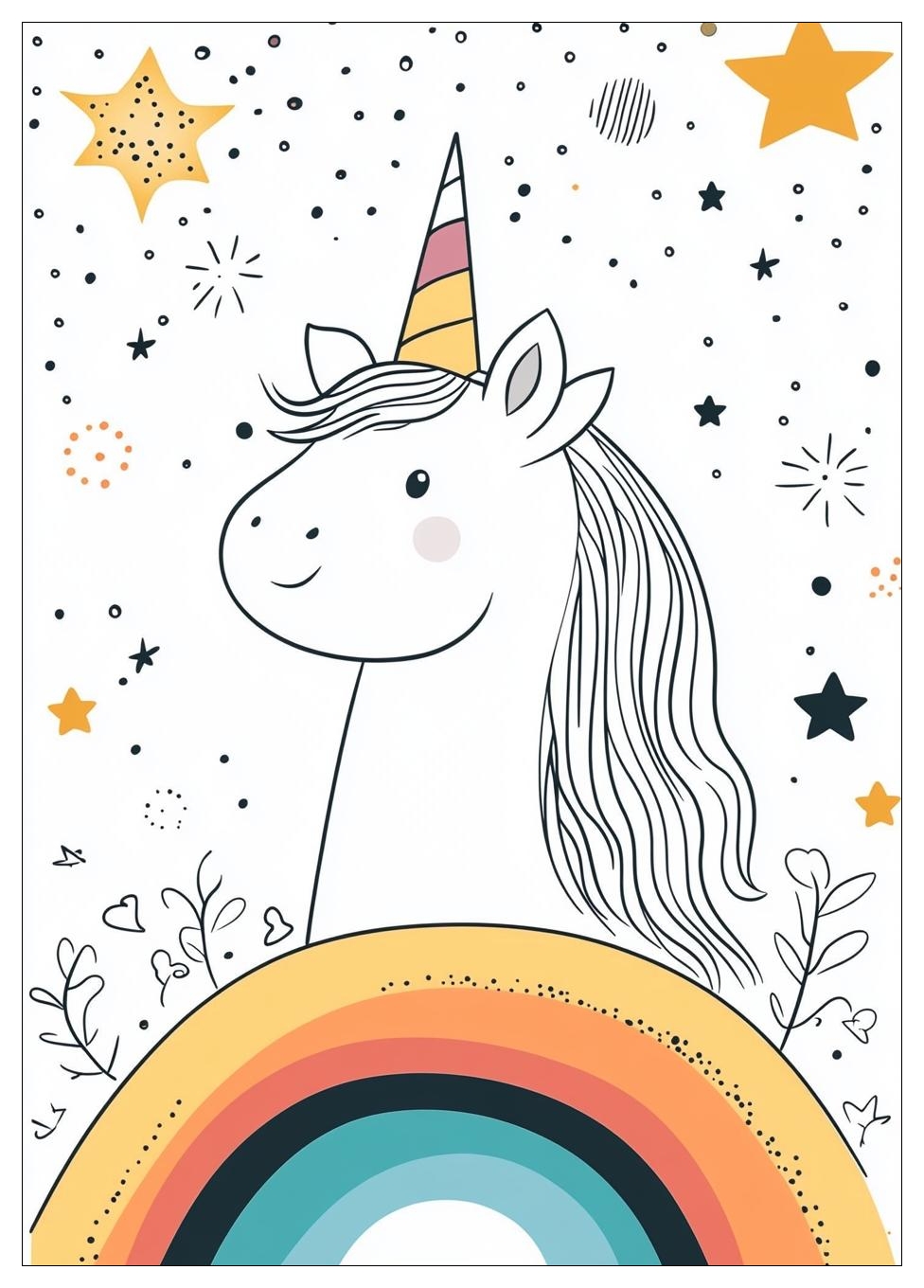 Einhorn Regenbogen Ausmalbilder 11