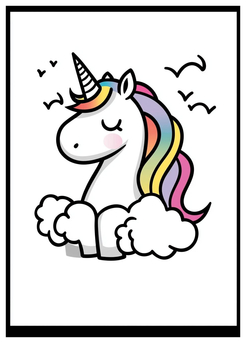 Einhorn Regenbogen Ausmalbilder 3