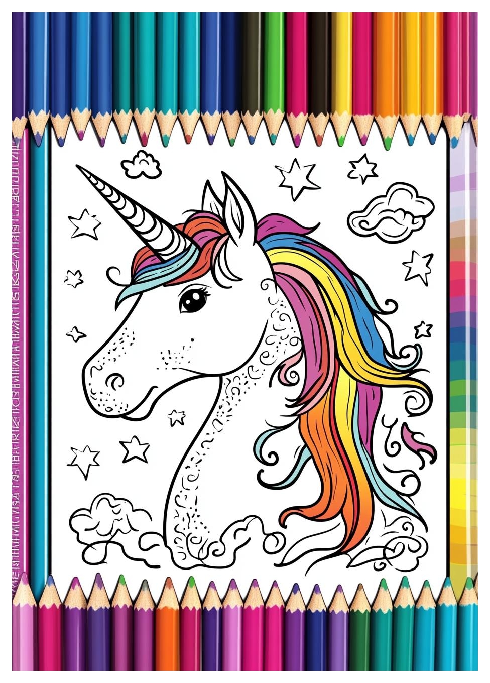 Einhorn Regenbogen Ausmalbilder 9