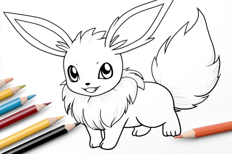 Evoli Pokemon Ausmalbilder : Evoli zum Ausmalen