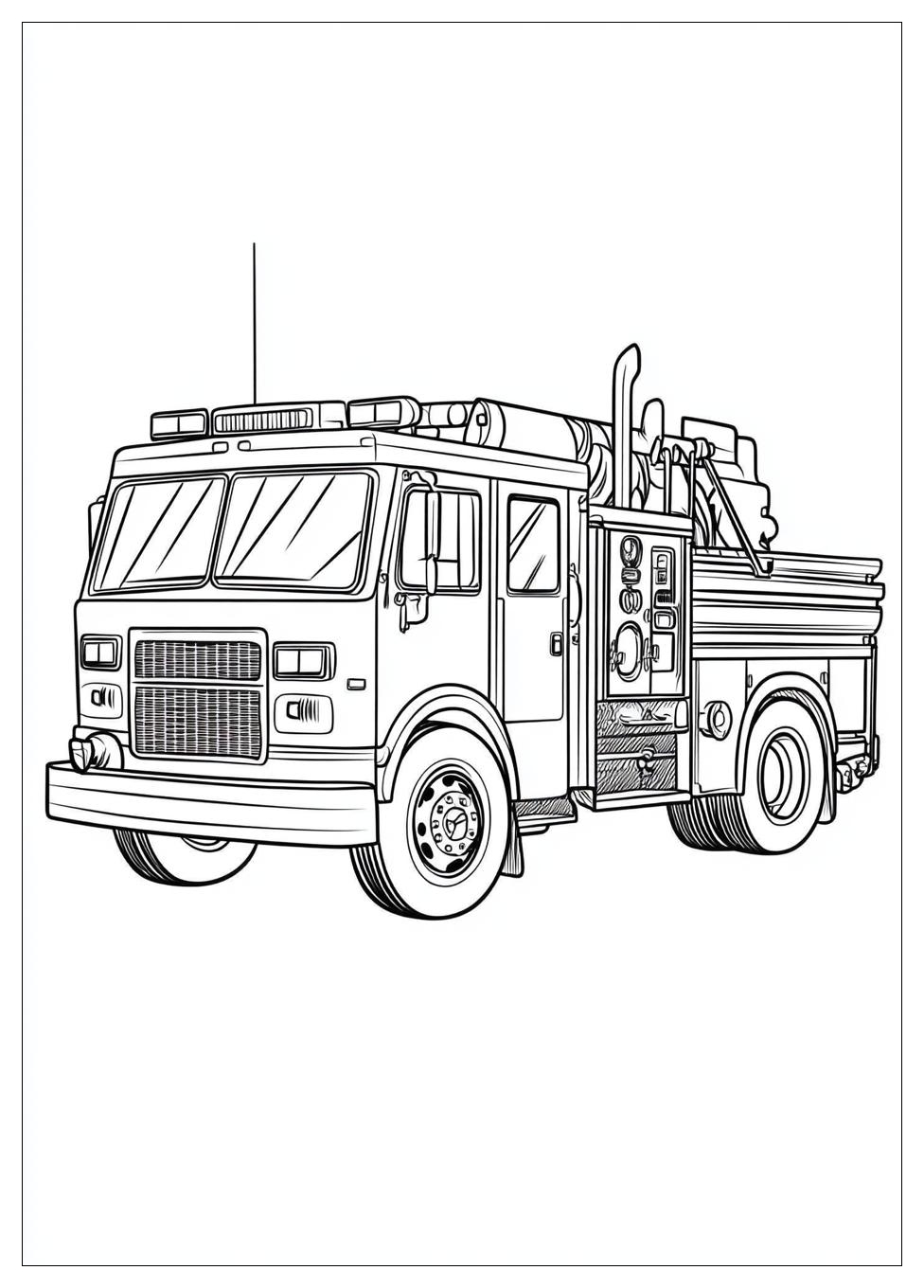 Feuerwehrautos Ausmalbilder 11