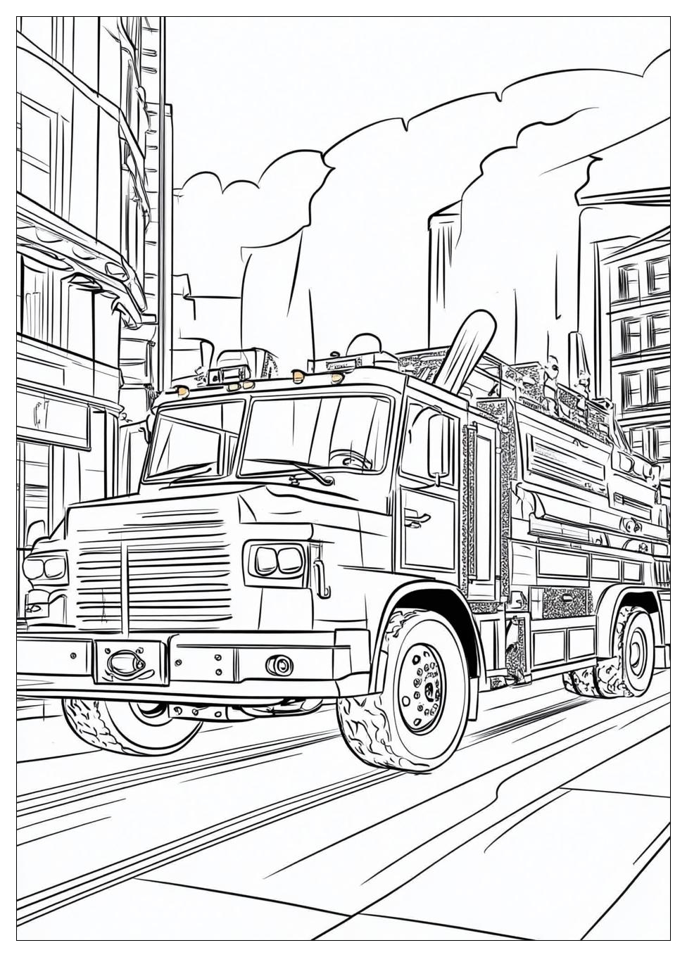Feuerwehrautos Ausmalbilder 13