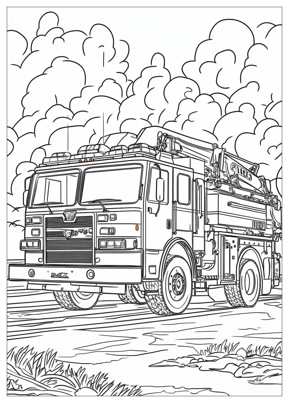 Feuerwehrautos Ausmalbilder 14
