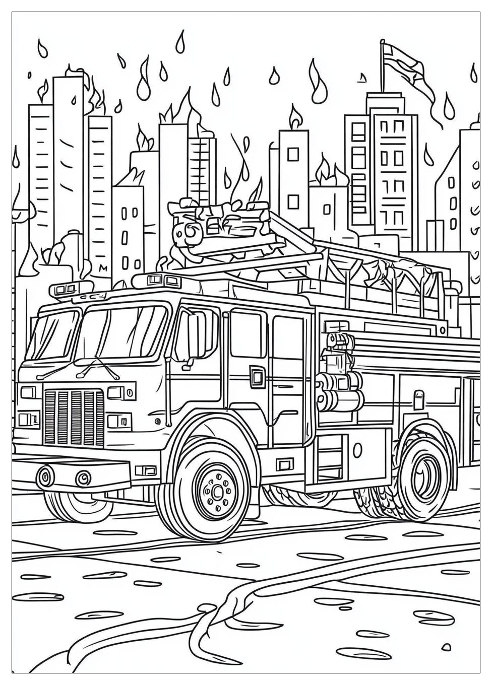 Feuerwehrautos Ausmalbilder 15