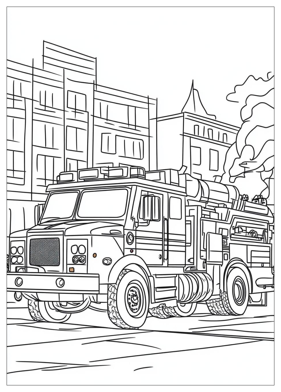 Feuerwehrautos Ausmalbilder 16