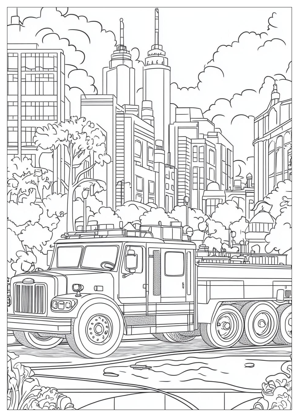 Feuerwehrautos Ausmalbilder 21