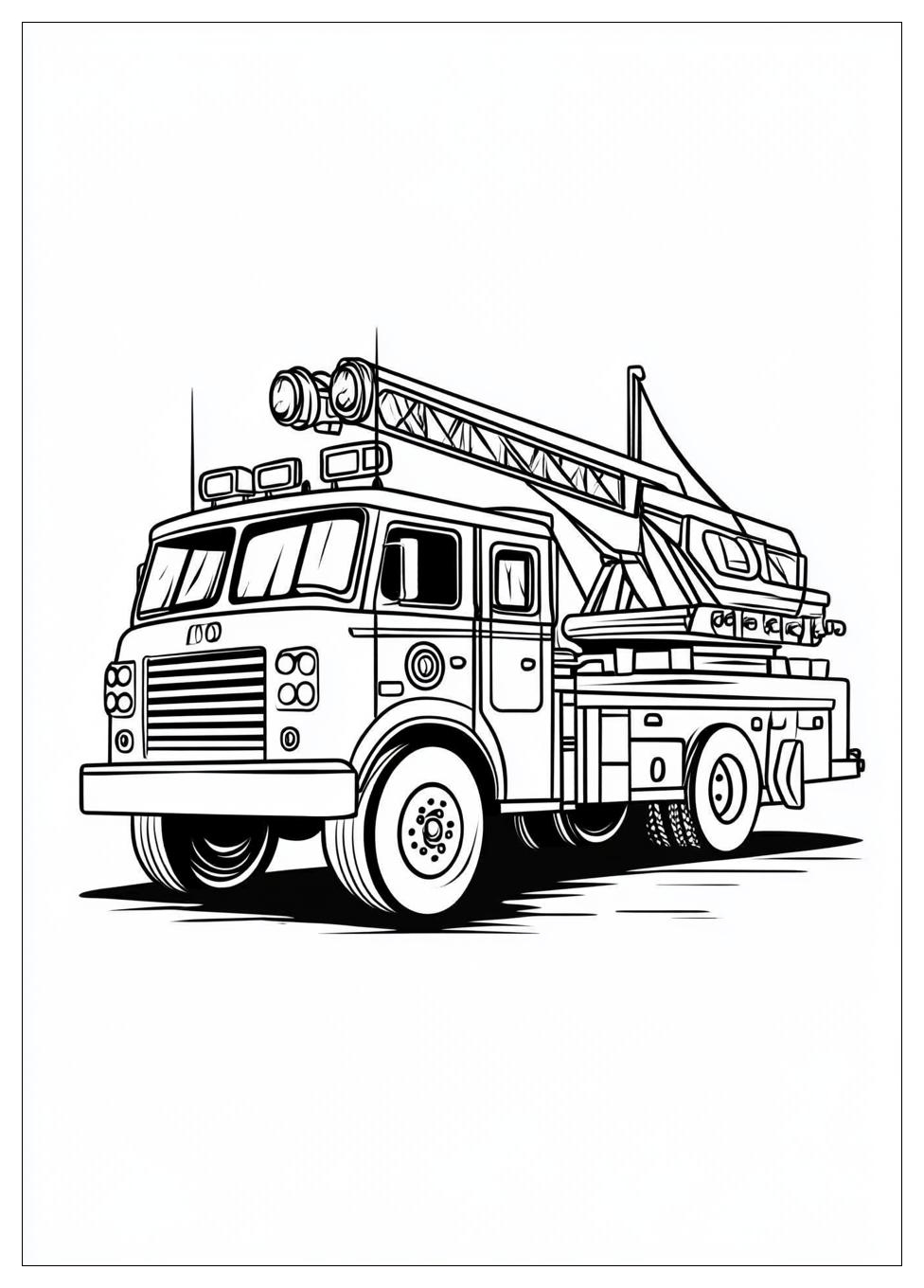 Feuerwehrautos Ausmalbilder 6