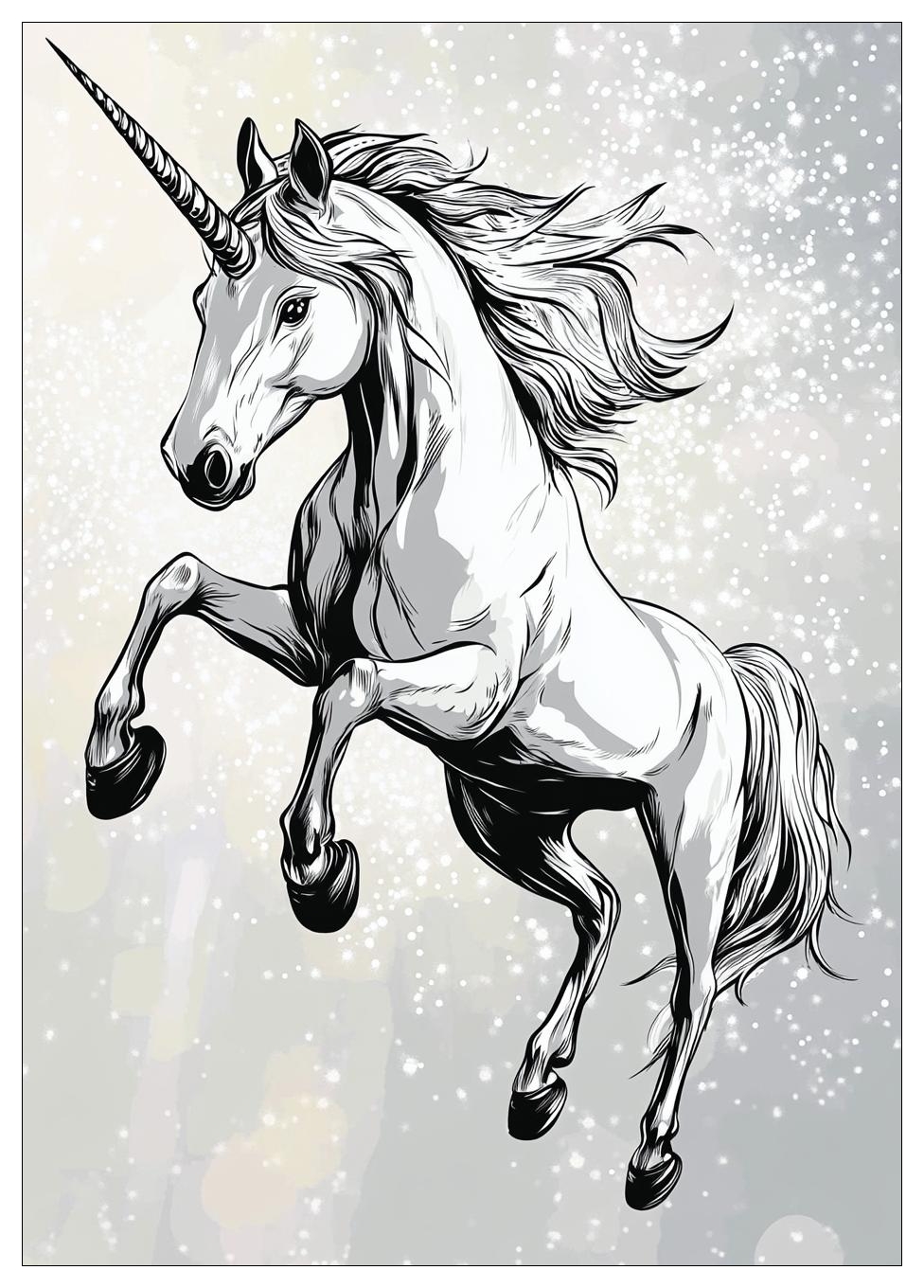 Fliegendes Einhorn Ausmalbilder 1