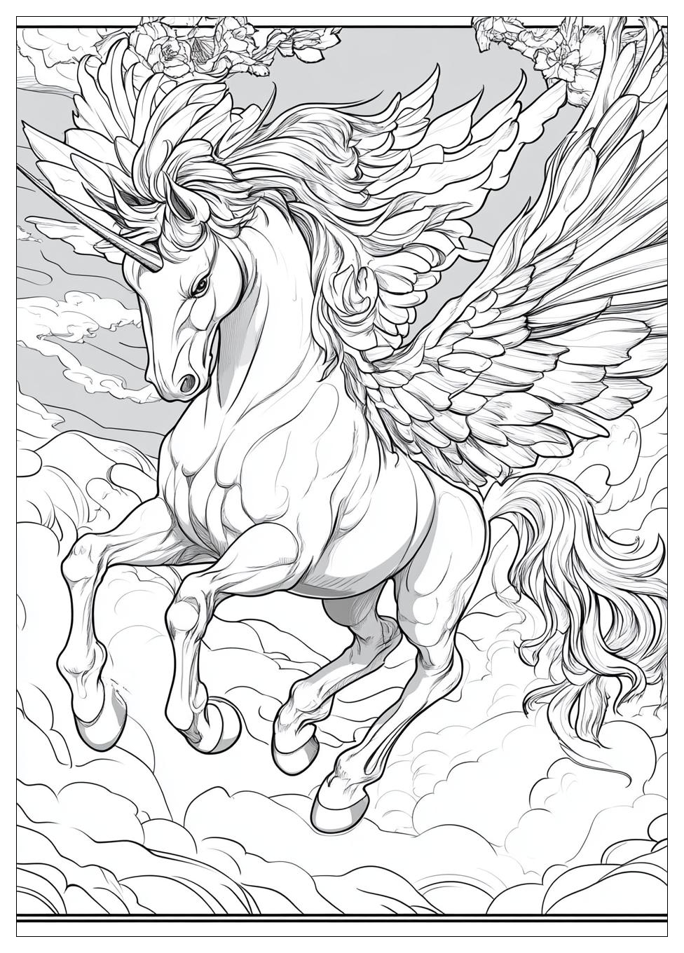Fliegendes Einhorn Ausmalbilder 12
