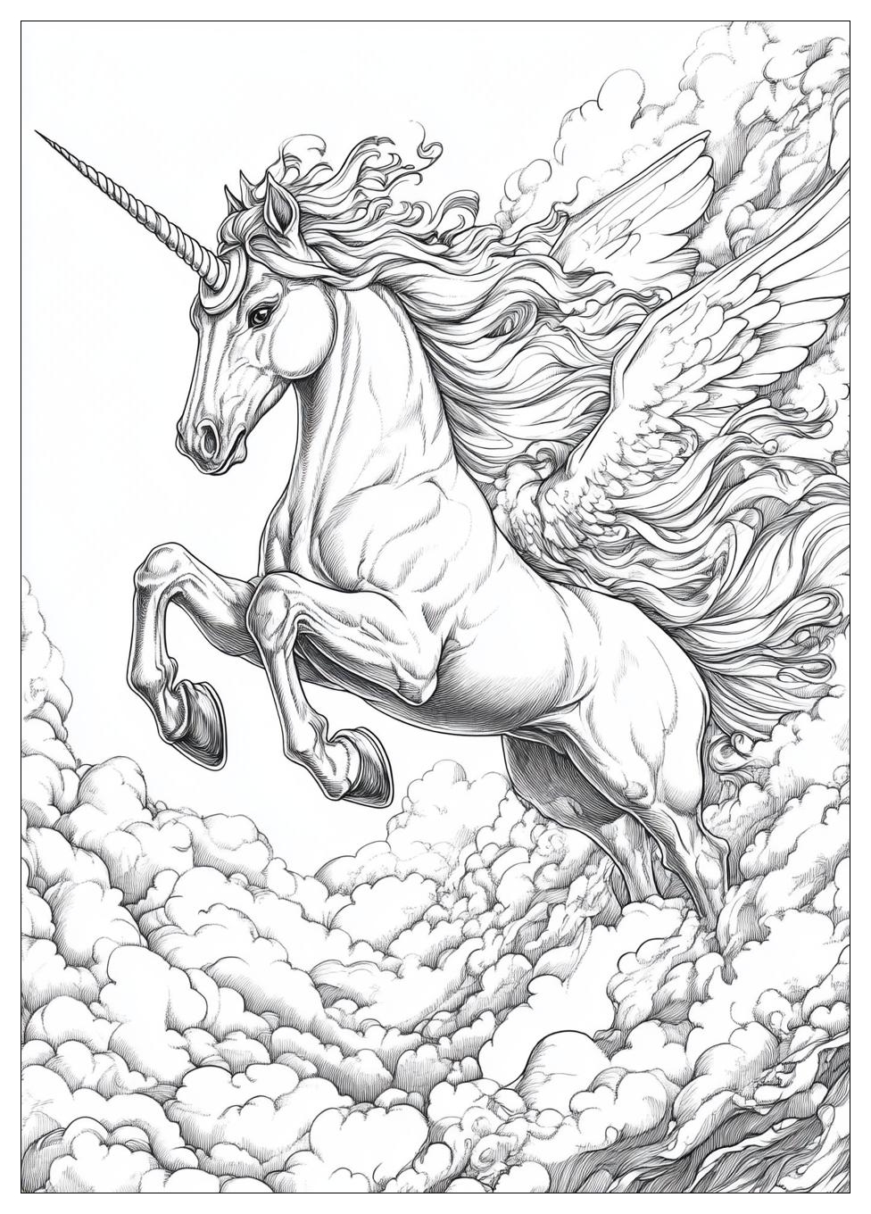 Fliegendes Einhorn Ausmalbilder 16