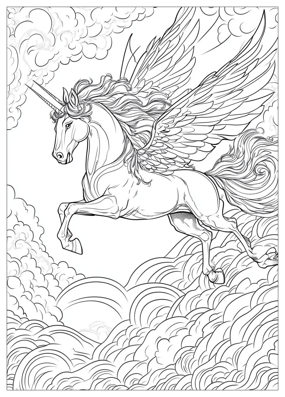 Fliegendes Einhorn Ausmalbilder 21