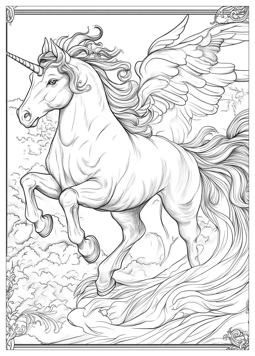Fliegendes Einhorn Ausmalbilder 8