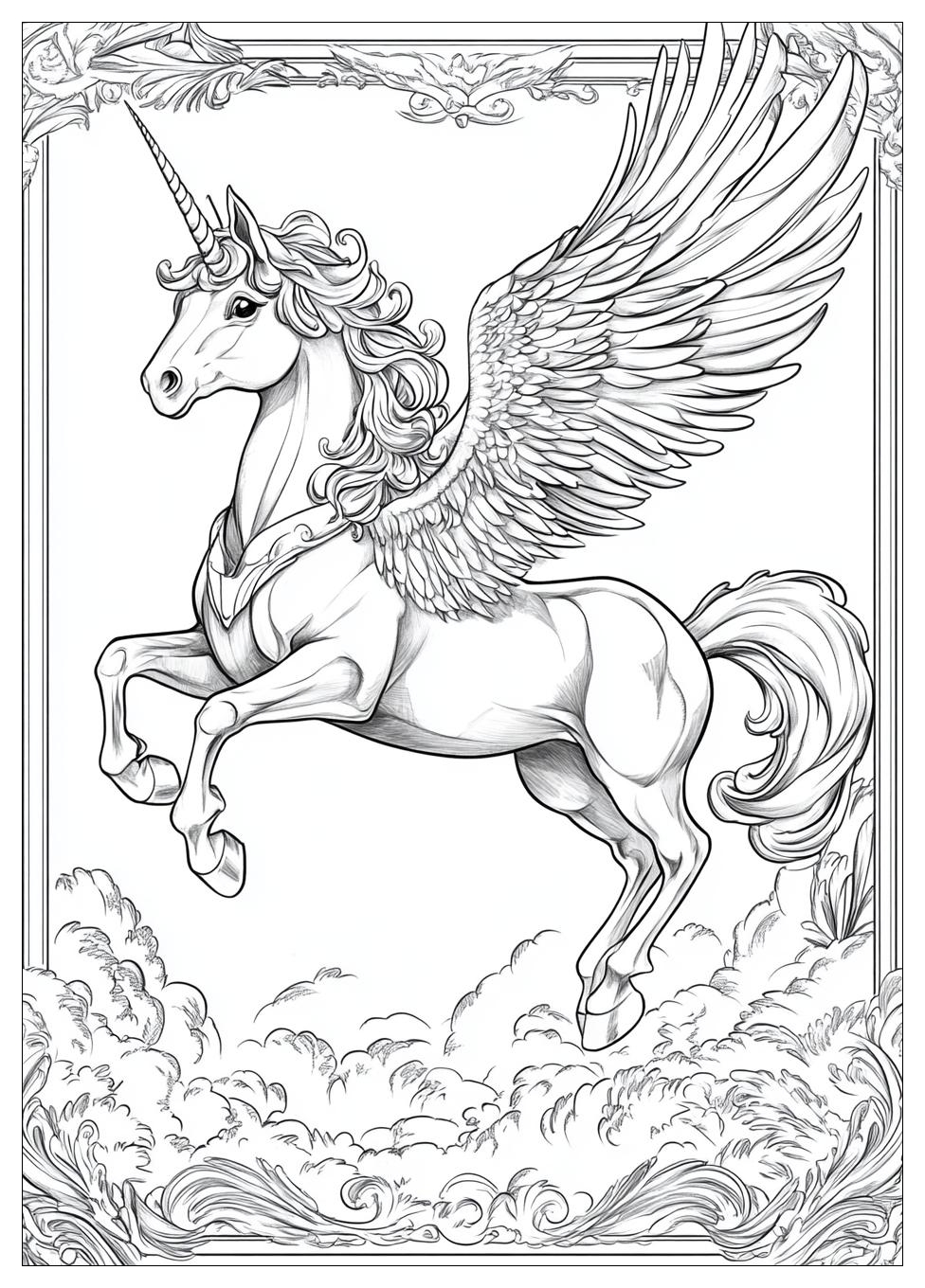 Fliegendes Einhorn Ausmalbilder 9