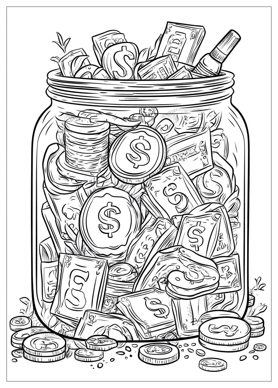 Geld Ausmalbilder 5