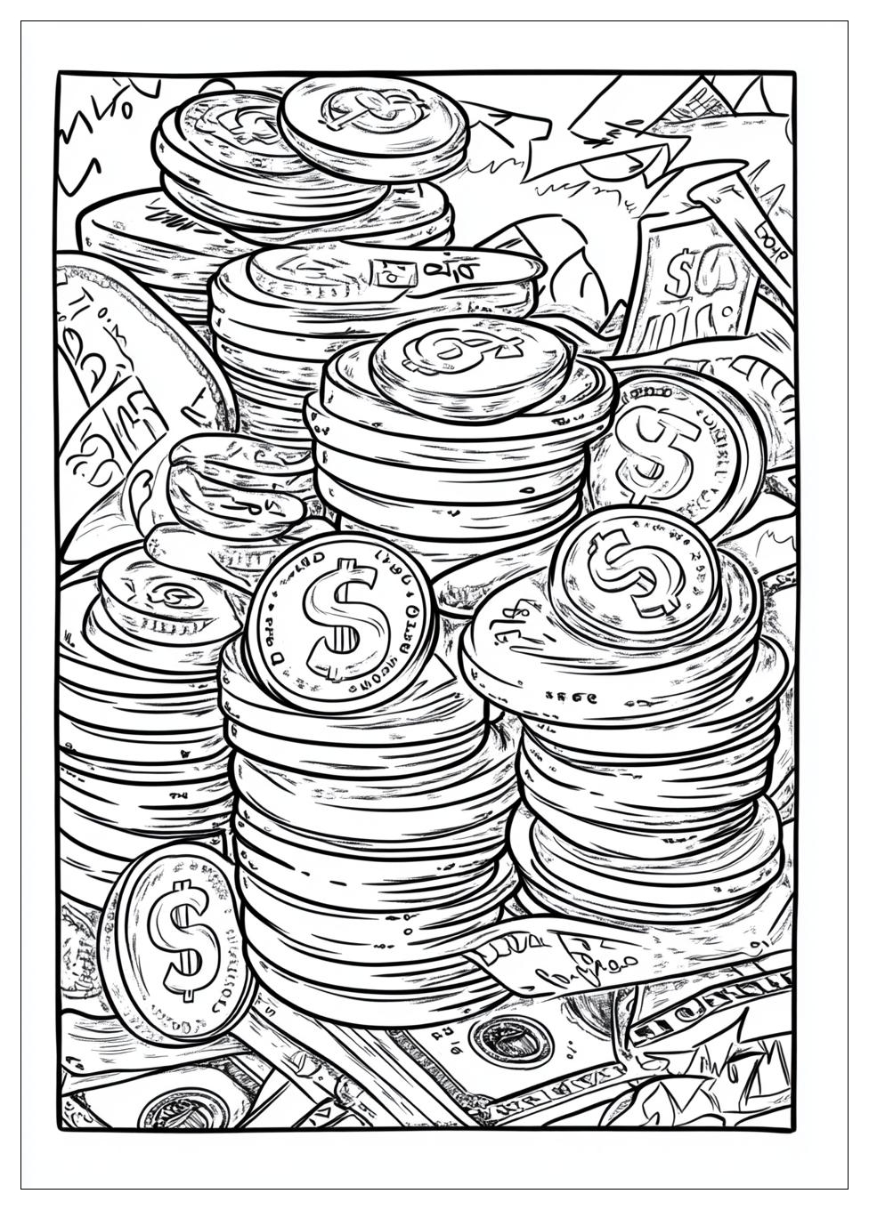Geld Ausmalbilder 6