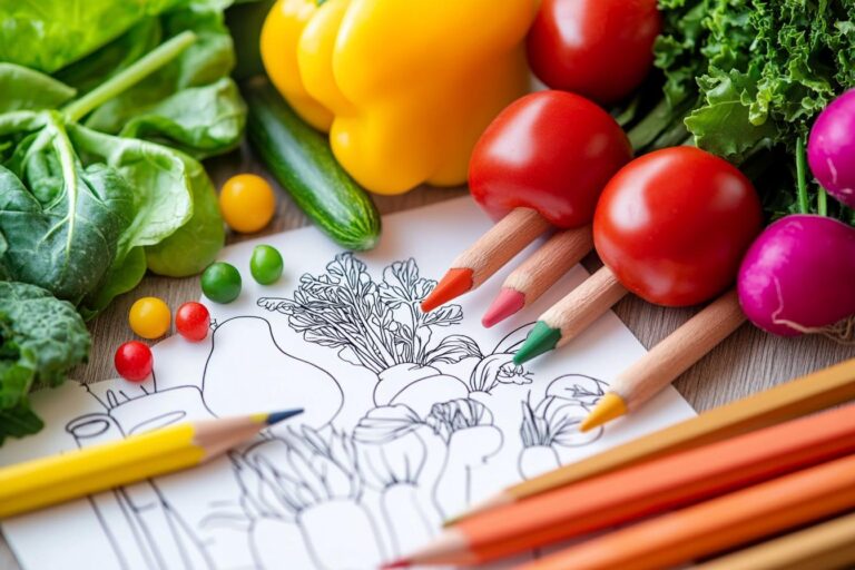 Gemüse Ausmalbilder: Kreativität und Spaß für Kinder