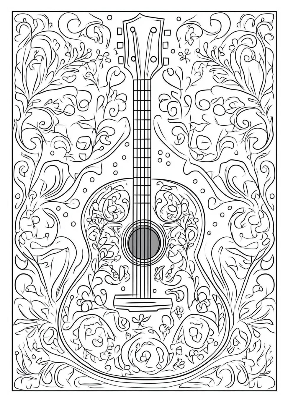 Gitarre Ausmalbilder 1