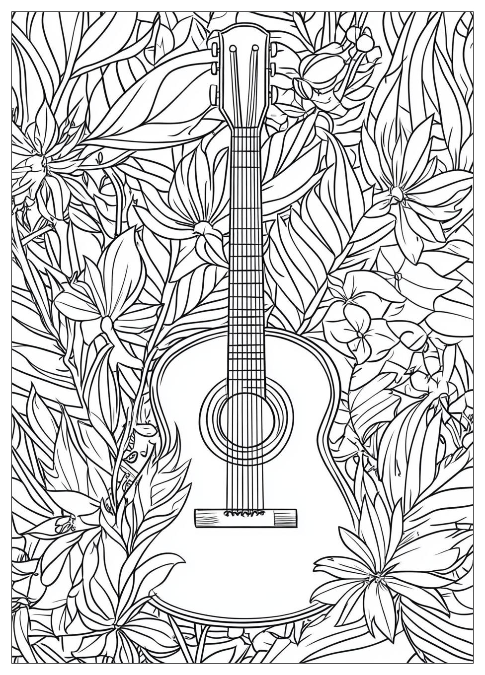 Gitarre Ausmalbilder 10