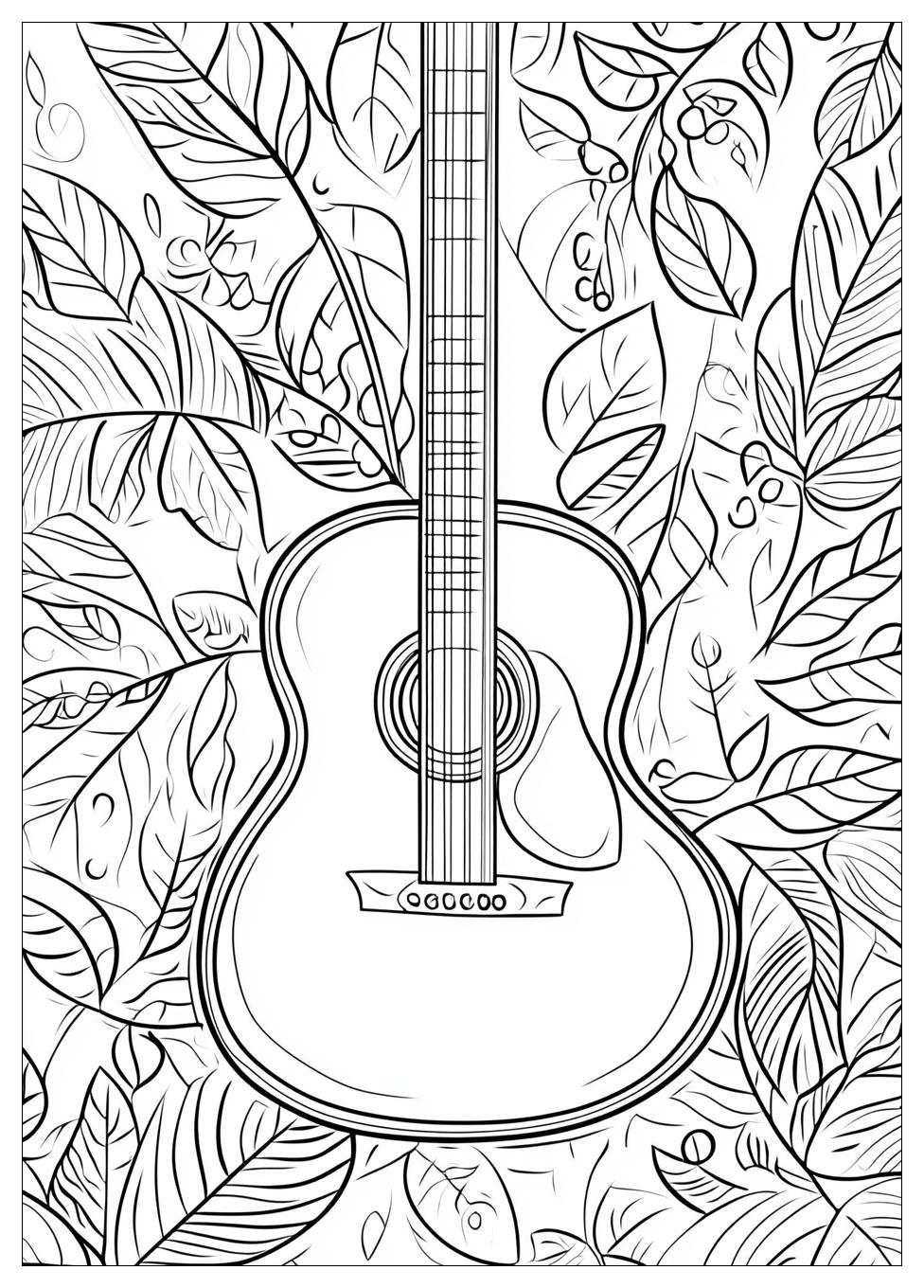 Gitarre Ausmalbilder 11