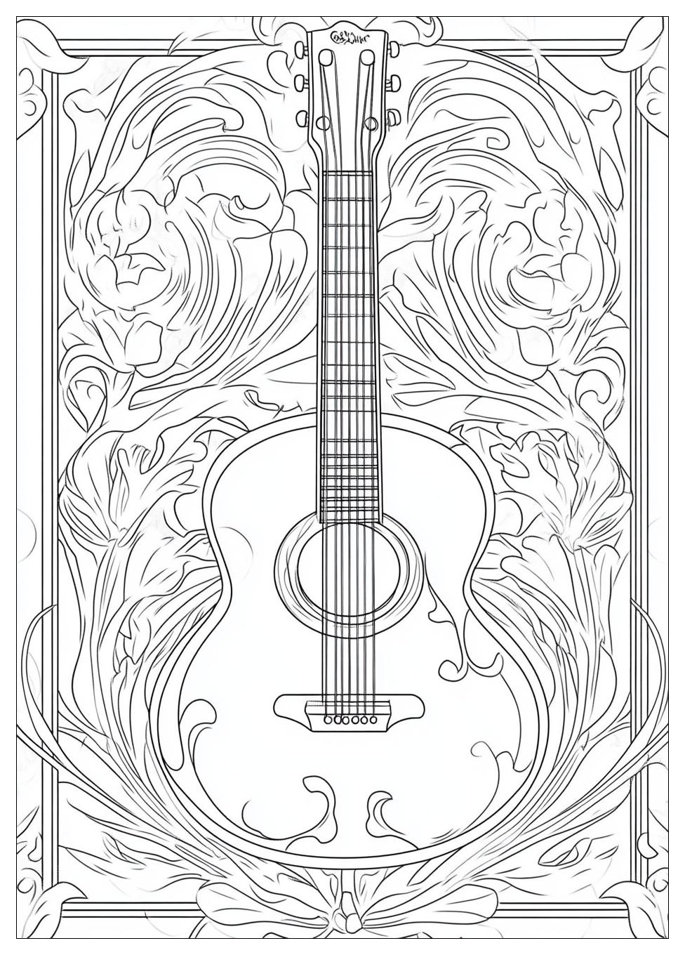 Gitarre Ausmalbilder 15