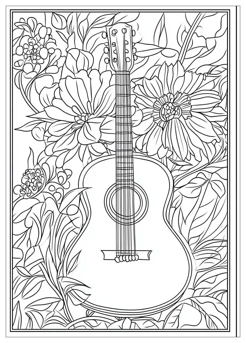 Gitarre Ausmalbilder 17