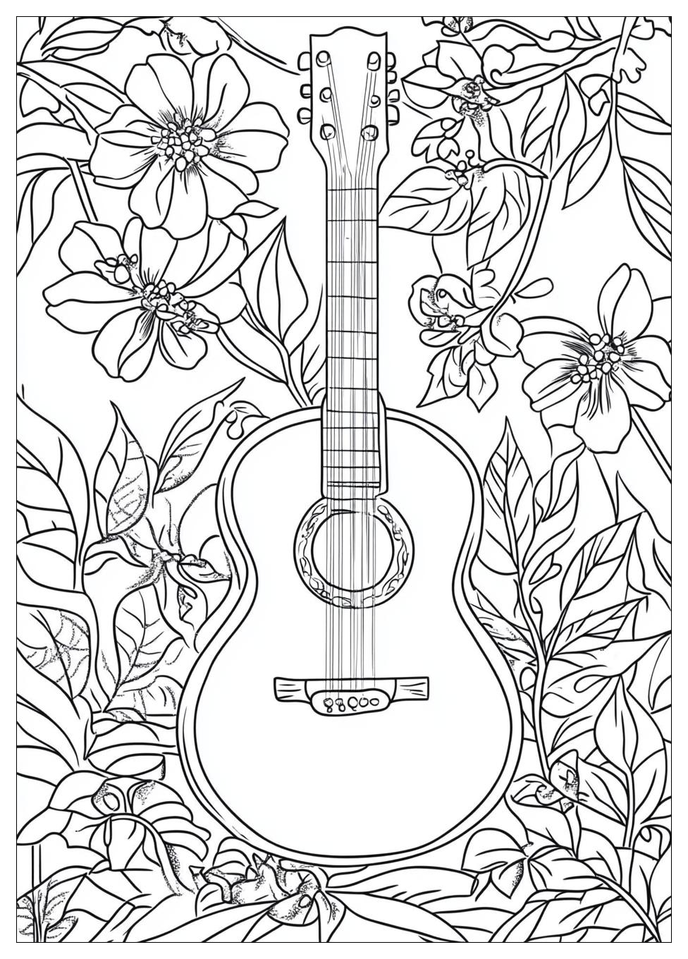 Gitarre Ausmalbilder 18
