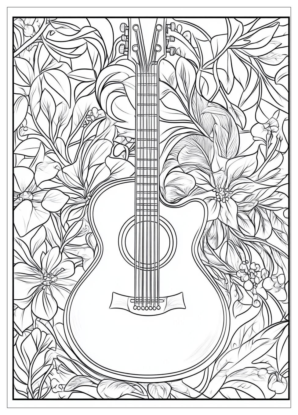 Gitarre Ausmalbilder 19