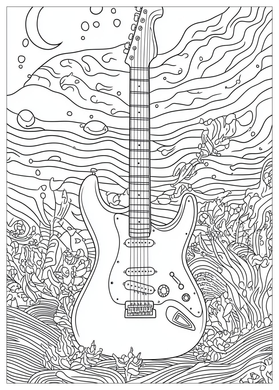 Gitarre Ausmalbilder 2
