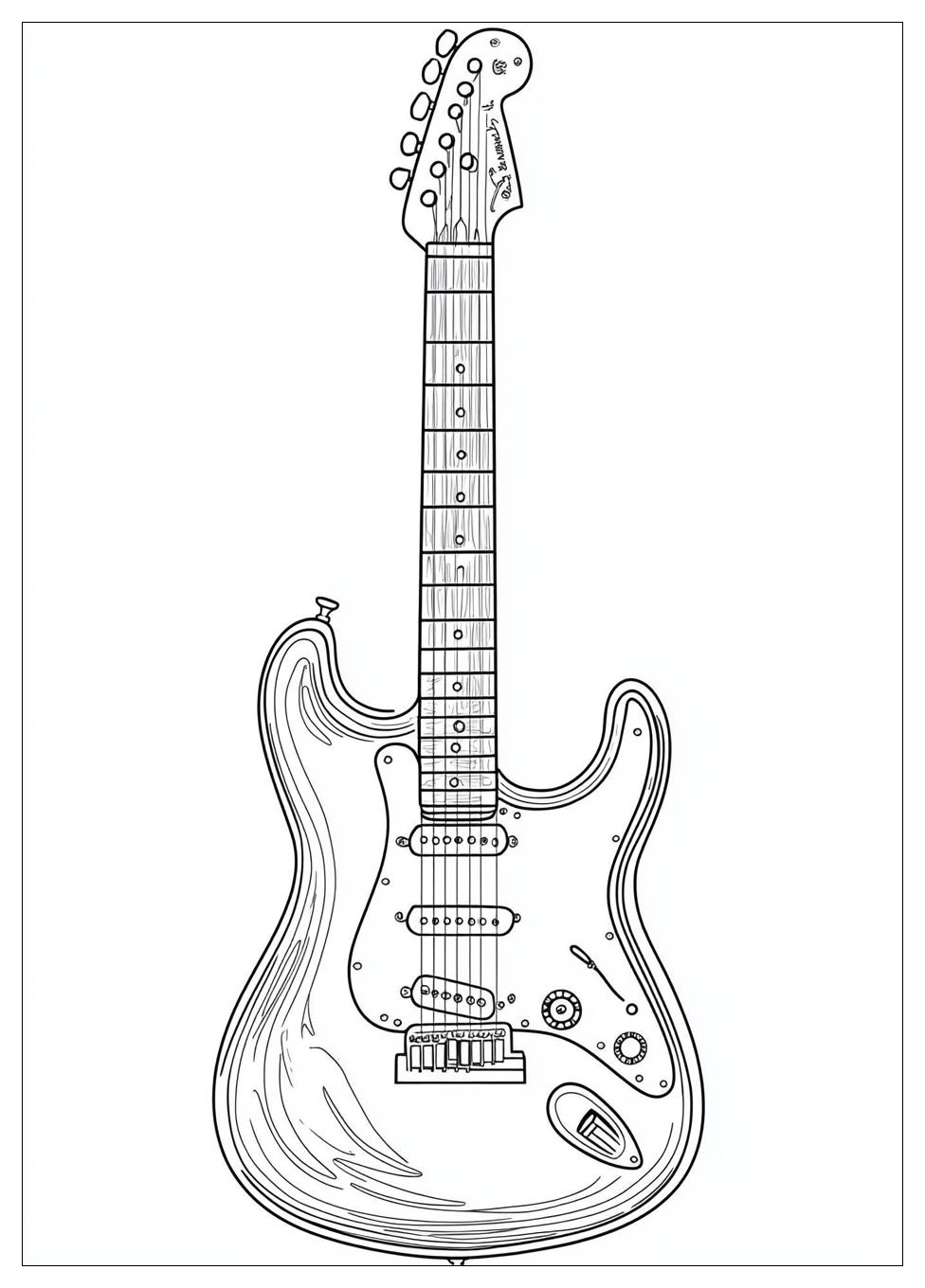 Gitarre Ausmalbilder 22