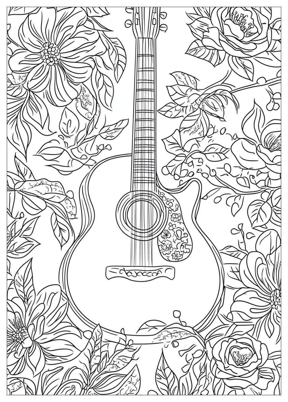 Gitarre Ausmalbilder 23