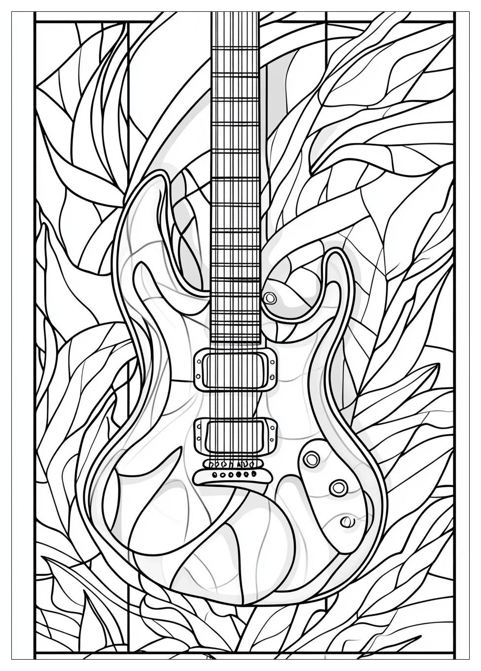 Gitarre Ausmalbilder 3