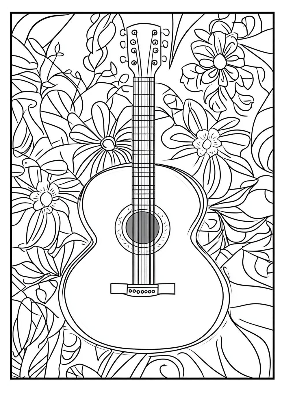 Gitarre Ausmalbilder 4