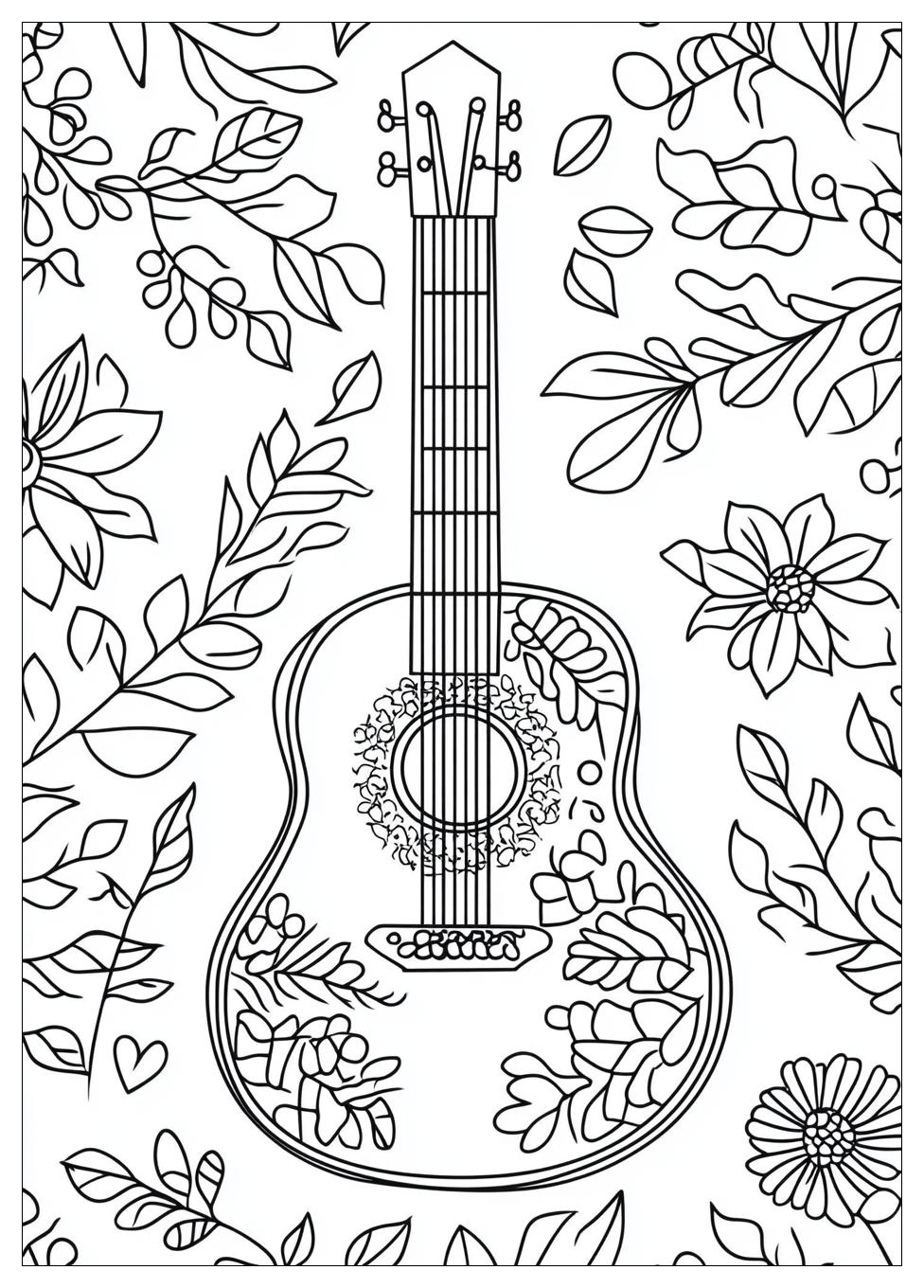 Gitarre Ausmalbilder 9
