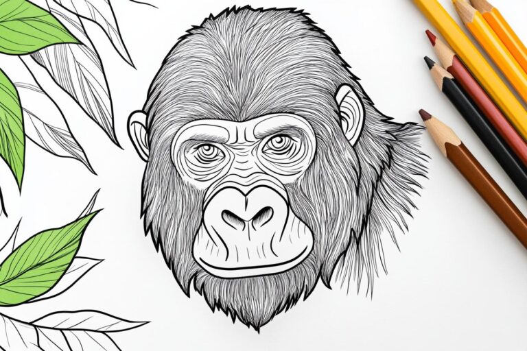 Gorilla Ausmalbilder : Mit Farbe in die GorillaWelt