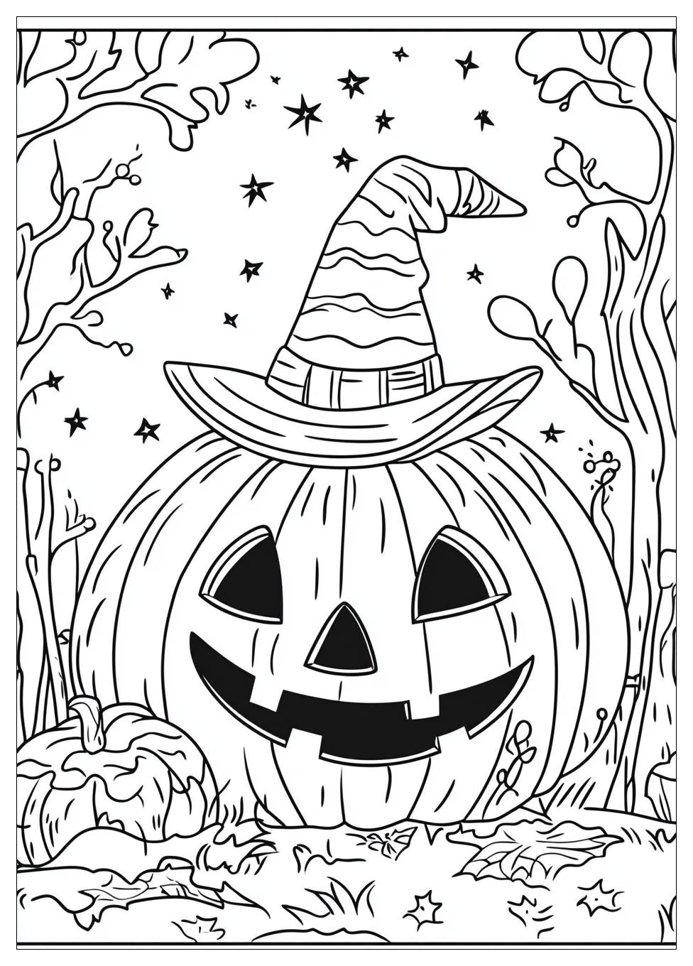 Gruselige Halloween Ausmalbilder 1