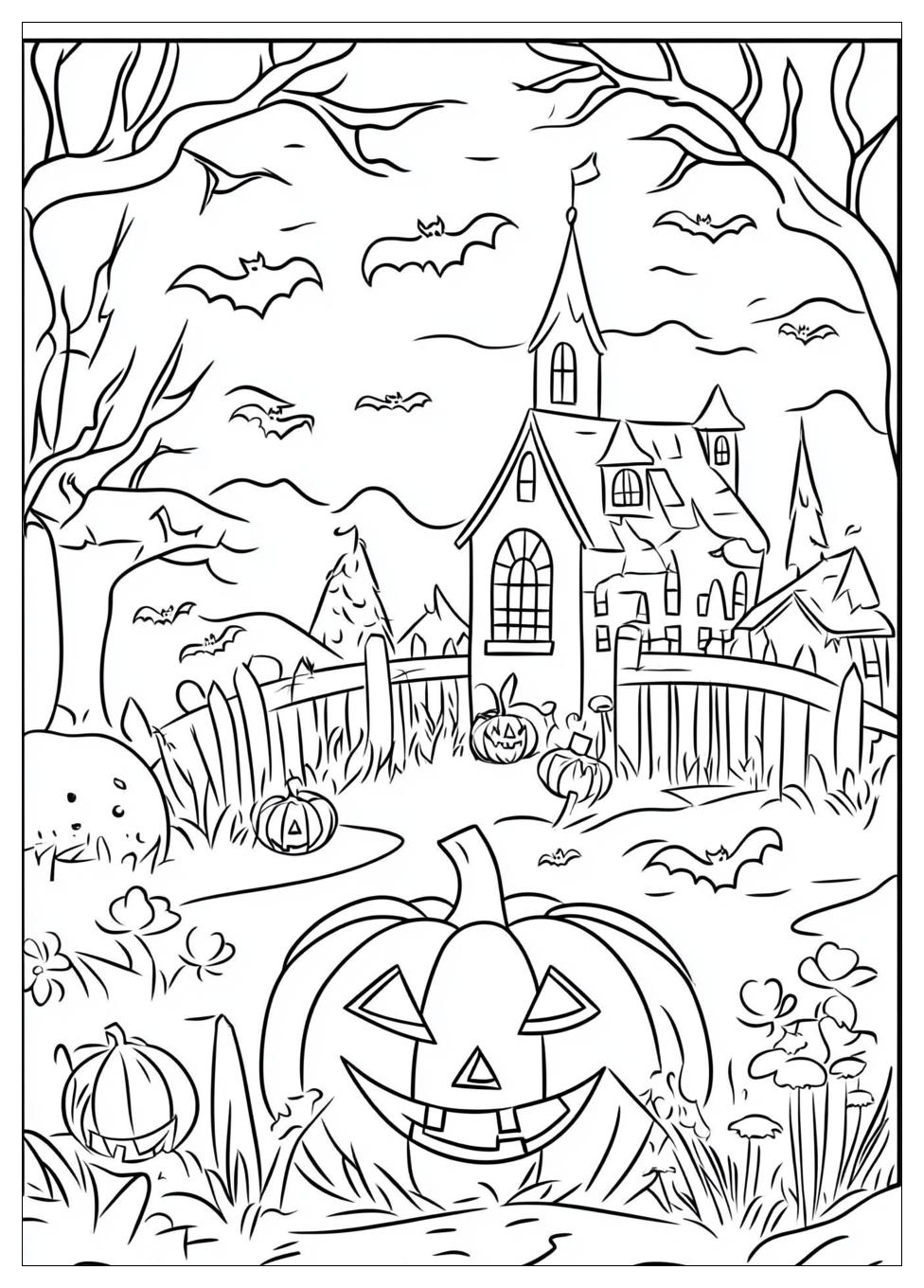 Gruselige Halloween Ausmalbilder 9