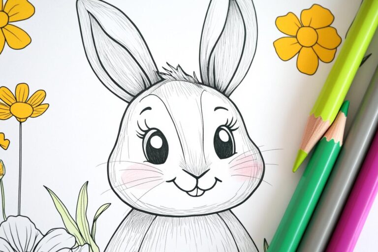 Hasengesicht Ausmalbilder : Süße Hasen zum Ausmalen