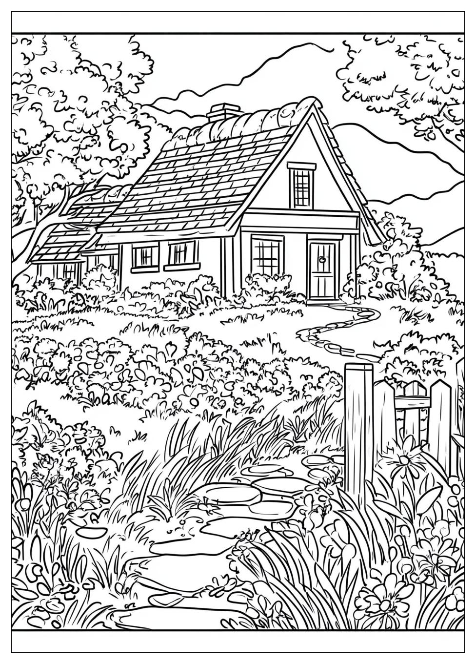 Häuser Ausmalbilder 24