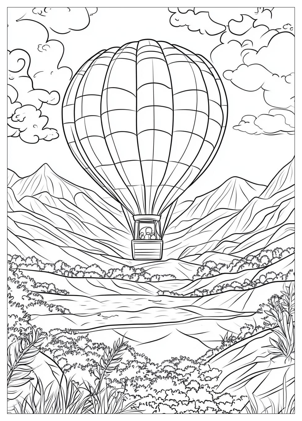 Heißluftballon Ausmalbilder 1