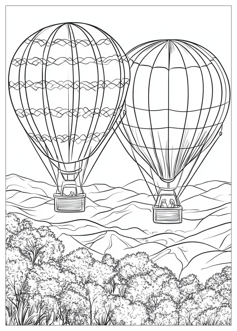 Heißluftballon Ausmalbilder 11