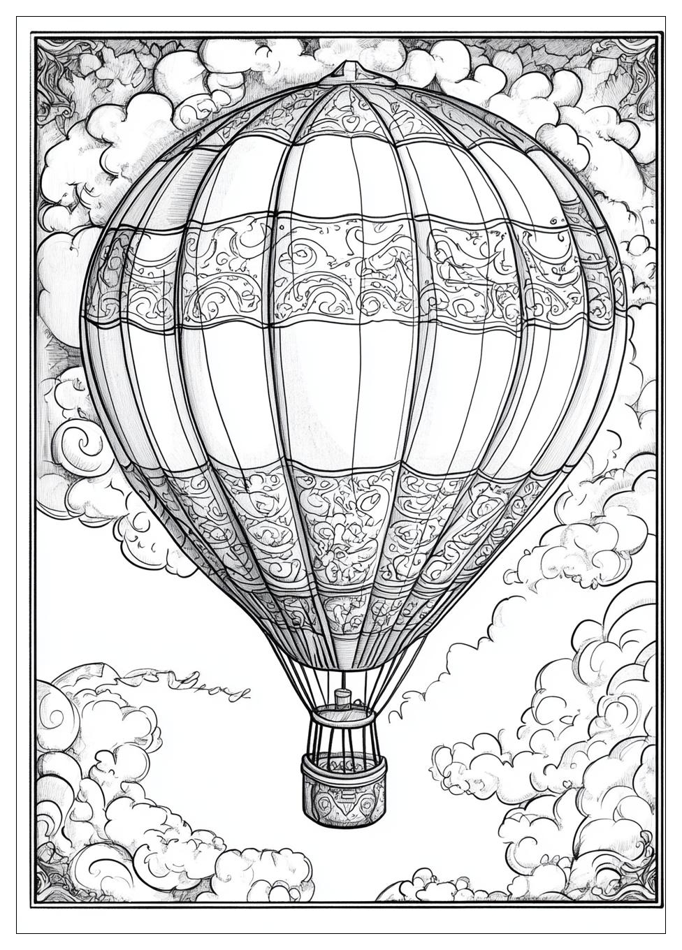 Heißluftballon Ausmalbilder 14